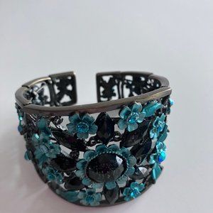 Victorian-inspired Cuff Bracelet Bronze/Turquoise